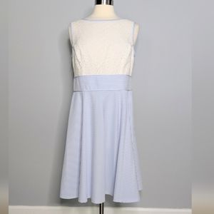 London Style Collection Lace Seersucker Dress